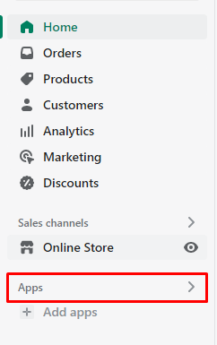 Open the Shopify app store!